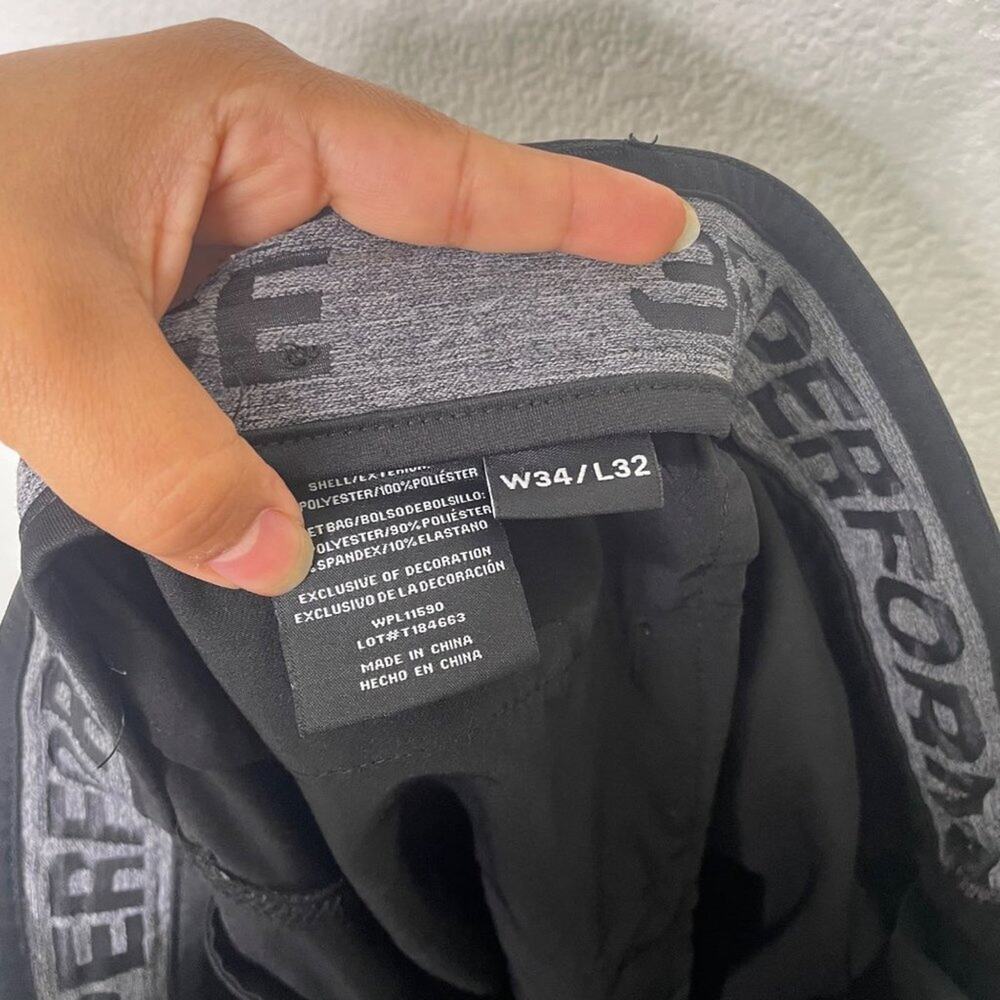 32 Degrees Mens Pants Size 34 Performance Black Straight Leg Casual Wear 34x32 - Picture 3 of 13